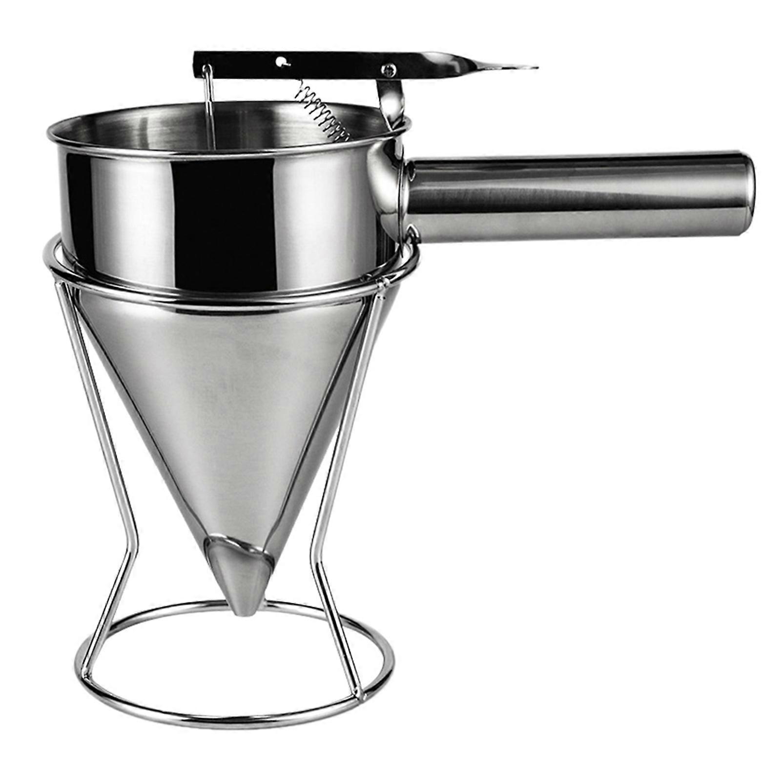 Kitchen Piston Funnel Octopus Ball Dispenser for 2Pcs Silver