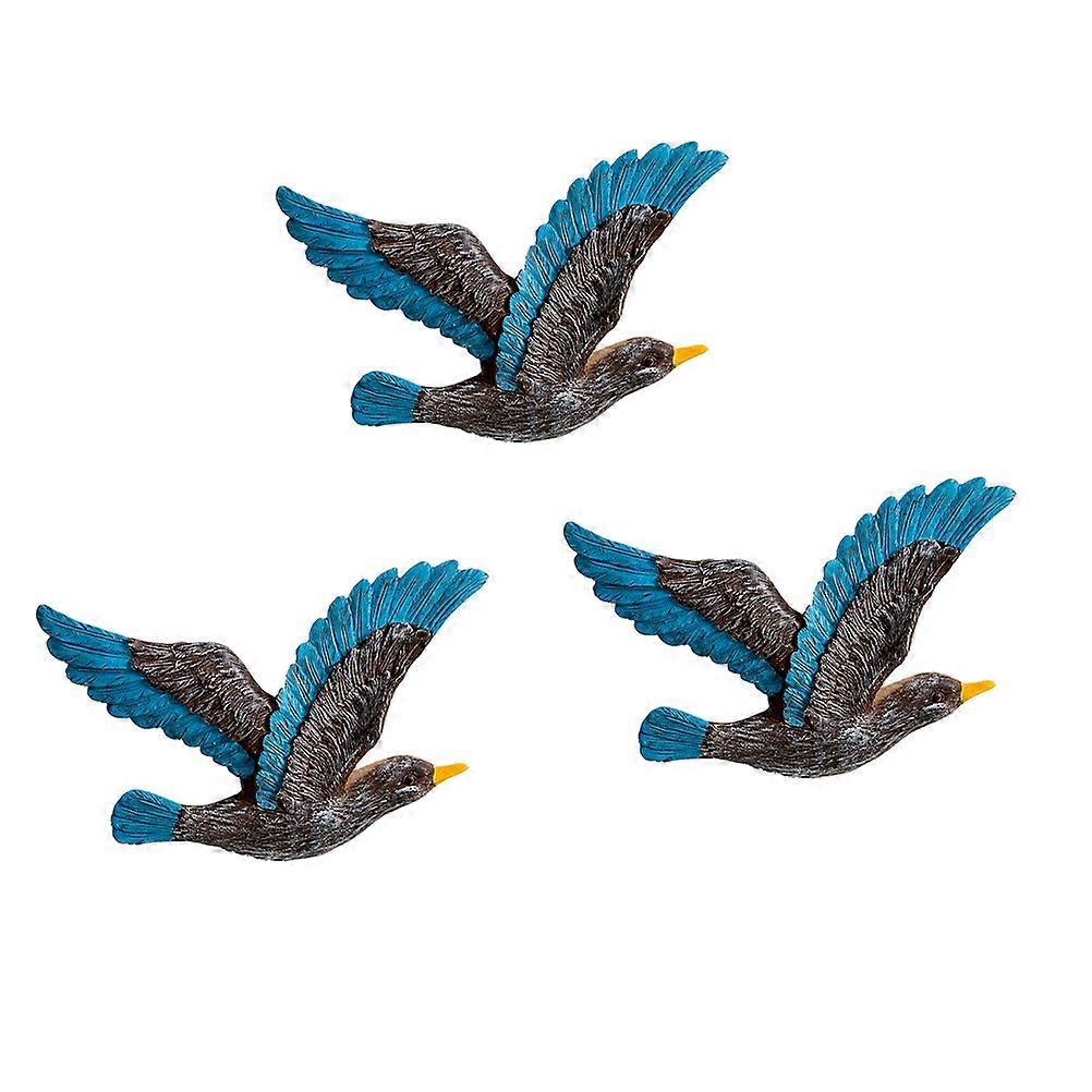 תליון ציפורים שרף לתלייה על קיר, 3 יחידות