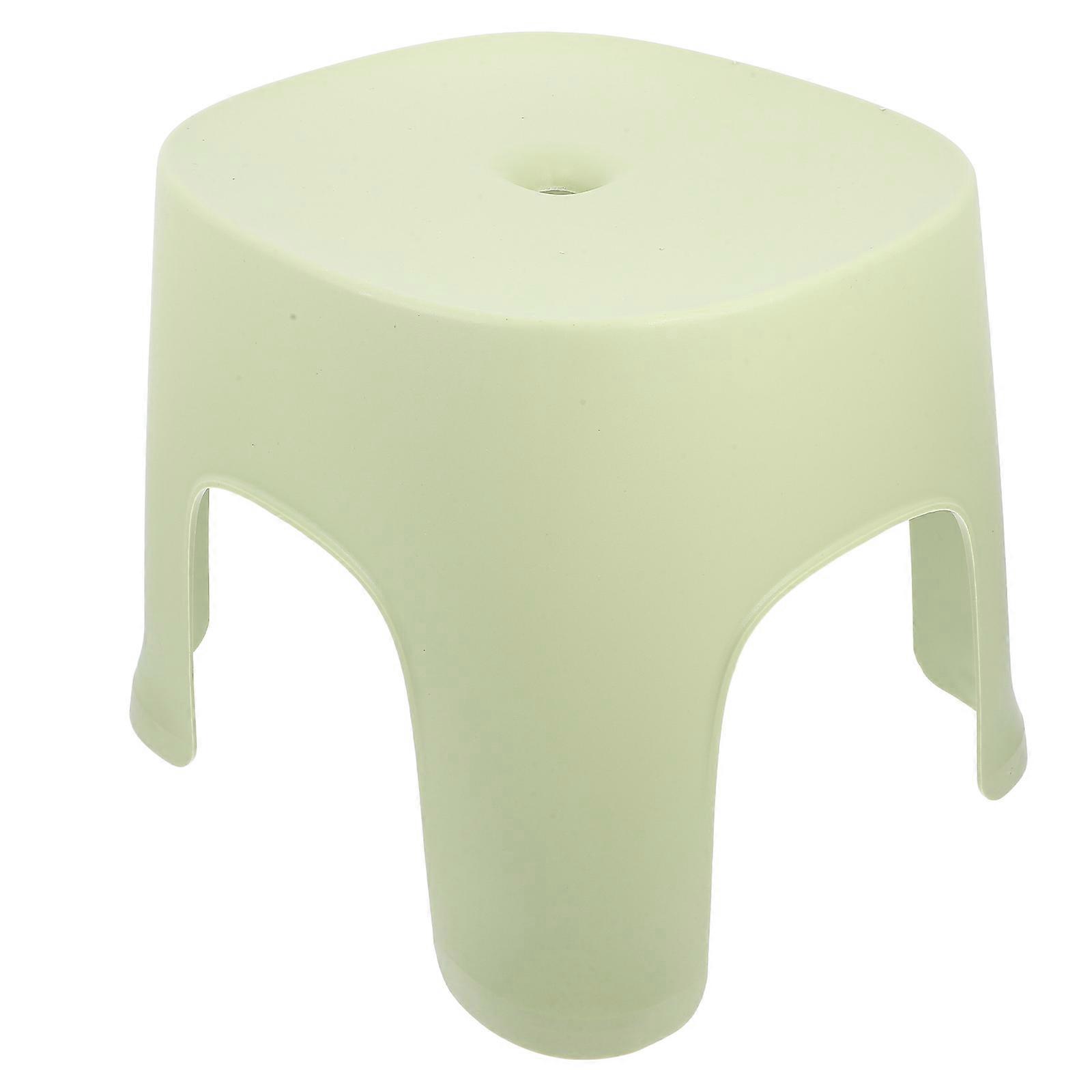 Minimalist Plastic Step Stool For Bathing And Toilet Use In Light Green Color With Height Adjustable Function 1Pack