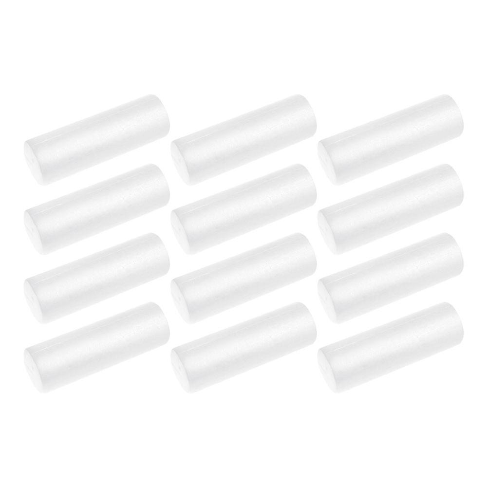 Polystyrene Foam Cylinders for DIY Crafting White 48Pcs Modeling Tubes