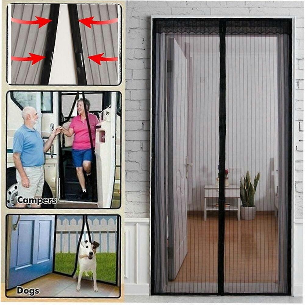 Magnetic Screen Door Hand Mesh Screen Door Net Anti Mosquito Bug Insect Curtain
