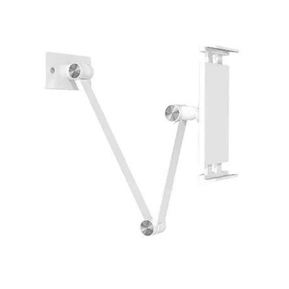 Kitchen Tablet Wall Mount Arm Foldable Adjustable 4.7-12.9 Inch Tablet Mobile Phone Holder White