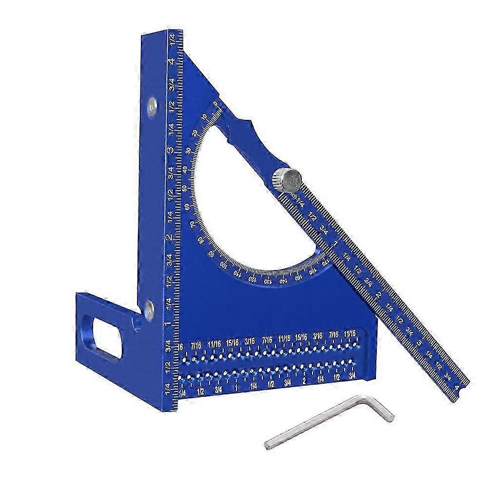 3D Adjustable Carpentry Square Protractor With 180 Degree Quick Marking Guide