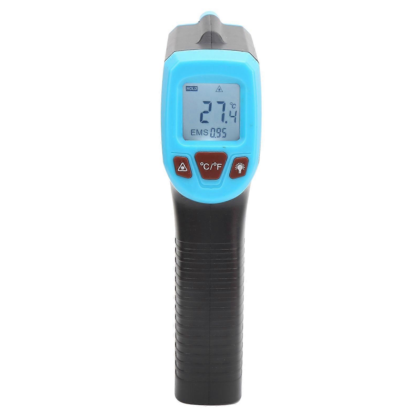 Temperatuurmeetpistool Infrarood met LCD-scherm Industriële thermometer GM320S Blauw