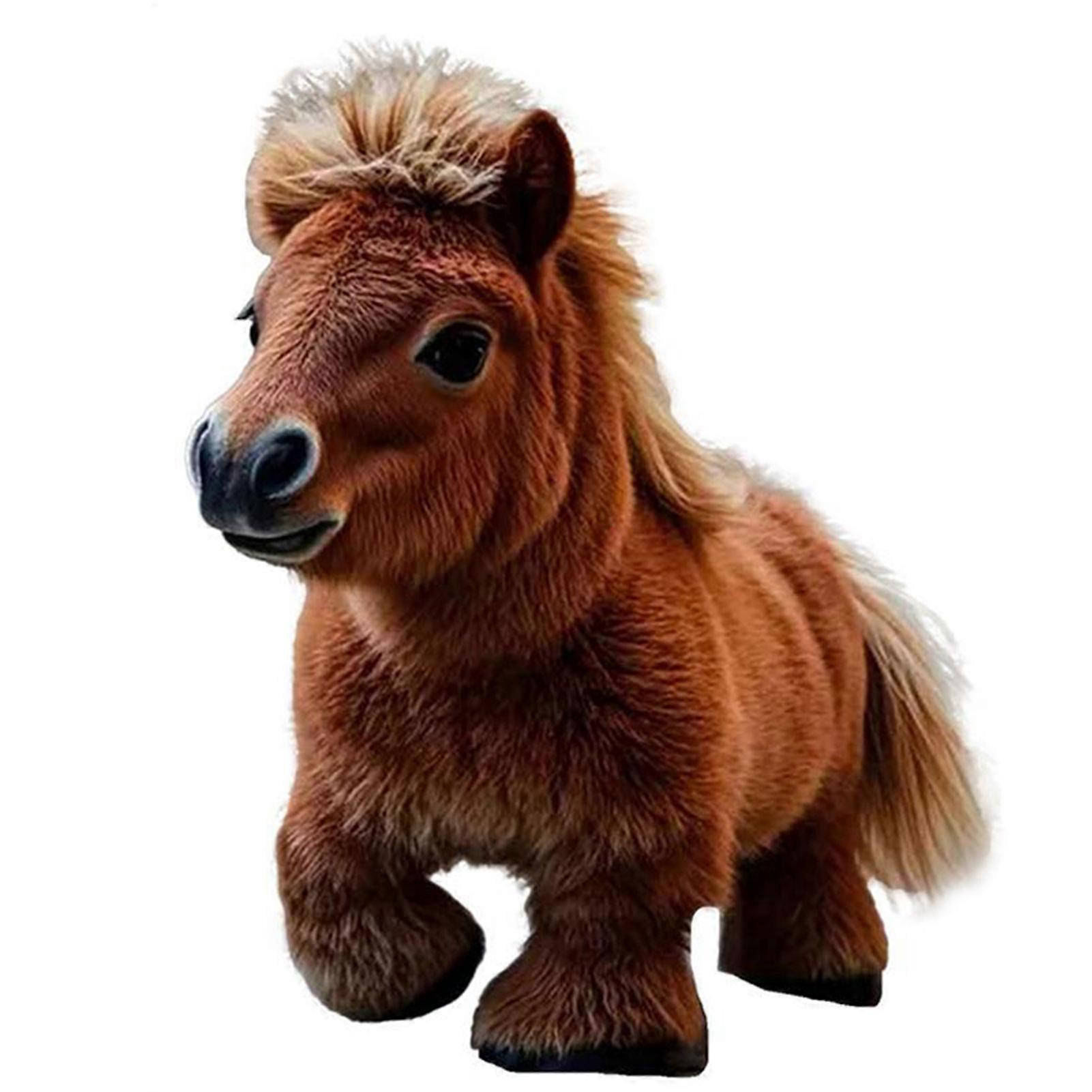 Plush Robot Horse Toy Walks Plush Interactive Robotic Horse Battery Operated Lovely Animal Toy Present for Kids Ages 3+