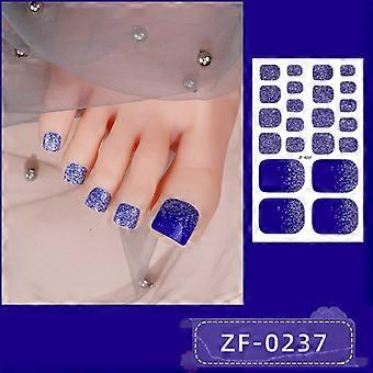 Solid Color Gradient Onion Powder Nail Polish Film, Toenail Stickers, Nail Art Stickers Set with Nail File