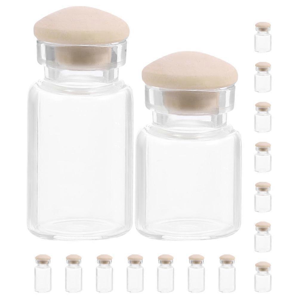 Glass Candy Jar Mini Dollhouse Decoration with 16Pcs for Display Use