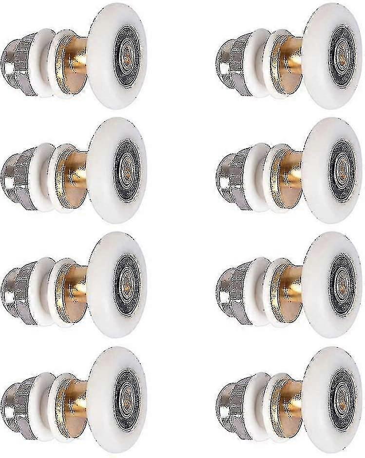 Dusjdør - Rullehjul for dusjdør, skyvehjul, dørrulle, reservehjul, 8 stk. 23 mm
