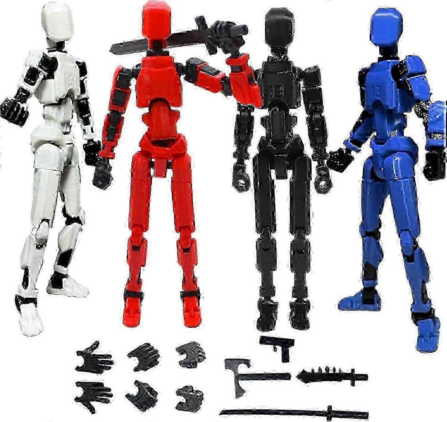T13 Actionfigur, robot Action Figure, t13 Action Figure 3d Printed Multi-Joint Movable, 13 Action Figure Dummy, dekorasjoner for actionfigurer (royal B
