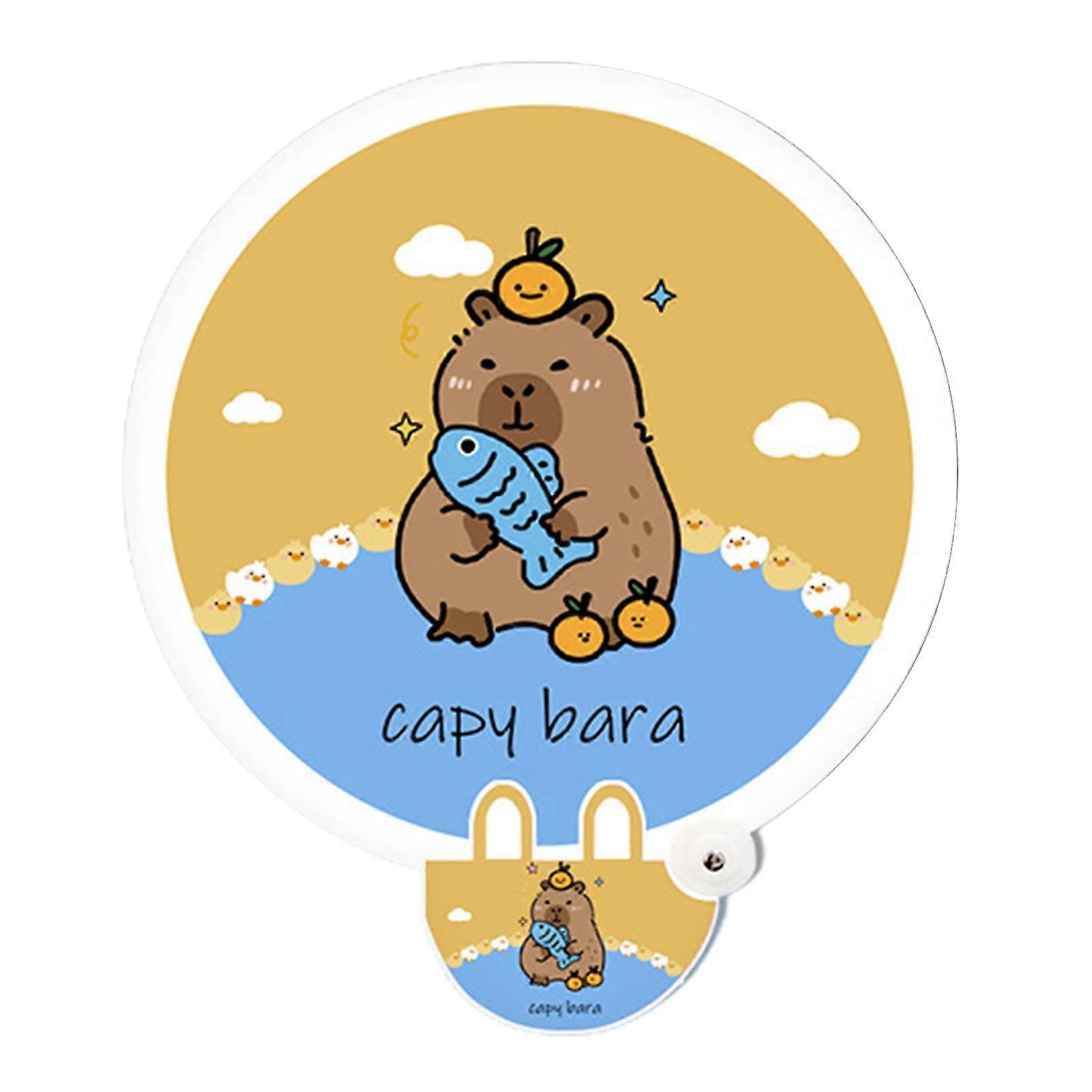 2 in 1 Cute Reflector Folding Fan Easy Carrying Reflecting Fabric Fan for Summer Daily Use