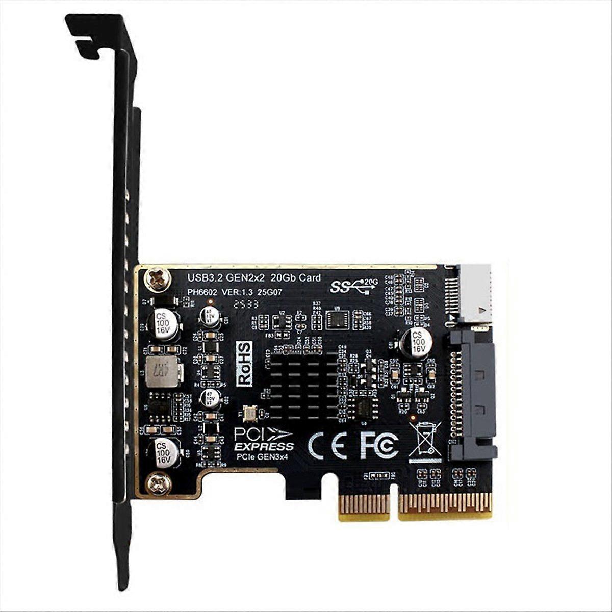 PCI-E to TYPE-E Expansion Card PCIE X4 to TYPE-E USB 3.2 20Gbps Expansion Card for Type C Front Pan