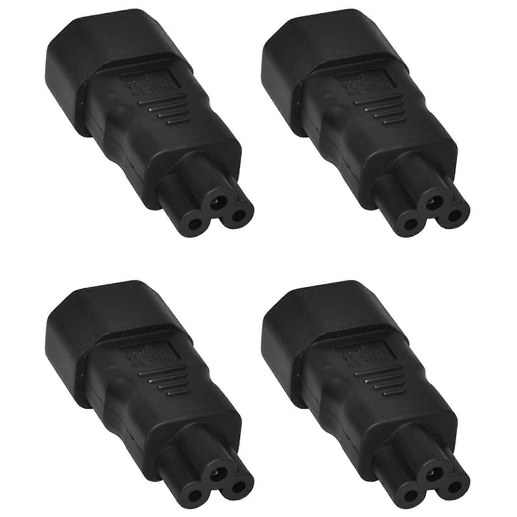 4X PDU UPS C14 auf C5, IEC320 C13/C14 auf C5/C6 Wasserkocher-Kabel zum PC-Laptop-Netzteilkabel-Adapter