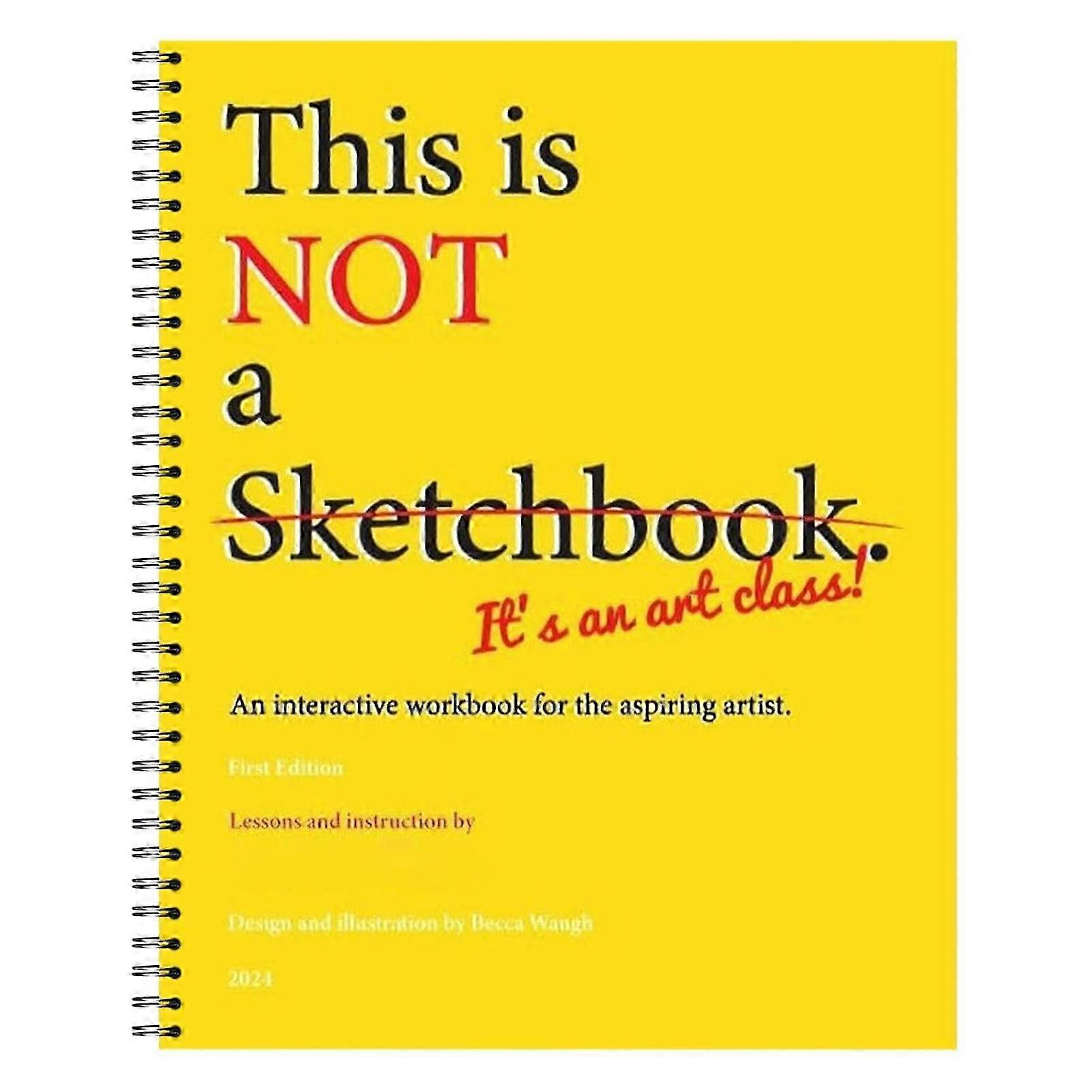 Drawing Book with Lined Blank Pages for Kids Adults an Interactive Workbook for Sketching Writing Painting 25-26s