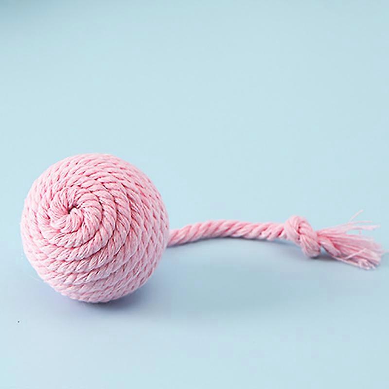 Cat Colorful Cotton Rope Weave Ball Teaser Play Chewing Scratch Catch Toy Interactive Scratch Funny Chew Toy for Pet Cat Dog
