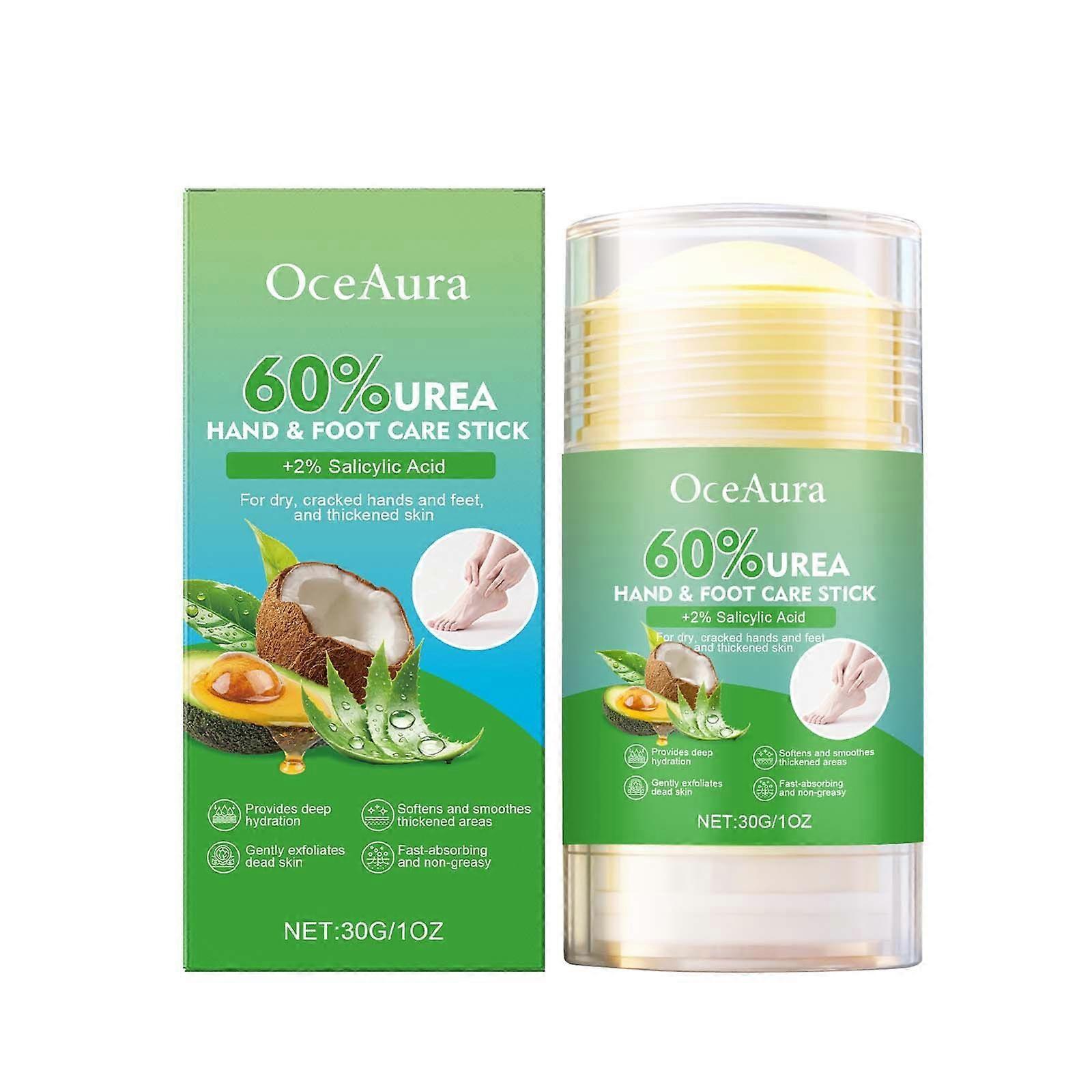 %60 Üre Krem Çubuğu %2 Salisilik Asit - Kuru, Çatlak Topuklar, Ayaklar, Dizler ve Dirsekler İçin Ayak ve El Kremi Nemlendirici - Nasır Giderici Ayak Balsamı Çubuğu