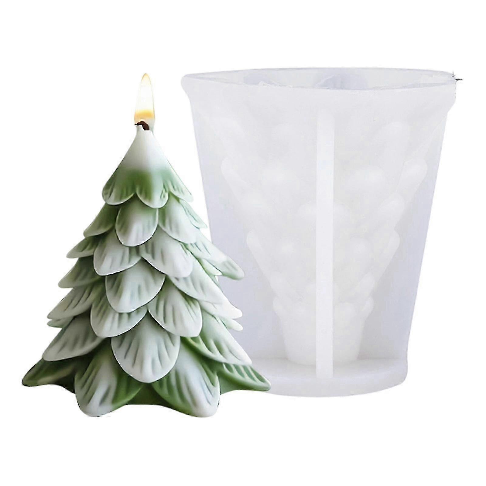 Christmas Tree Candle Molds Silicone Mould Plasters Molds Casting Molds Ornament Molds Epoxy Resin Molds Multicolor Cs