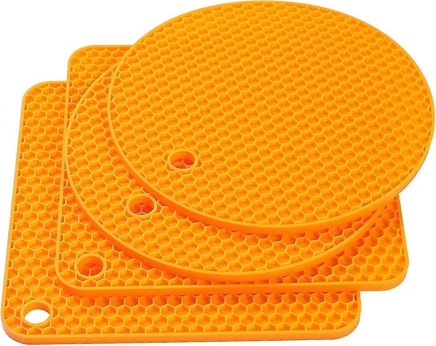 Silicone Trivet, 4 Pcs Non-slip Multi-purpose Trivet Heat-resistant Thermal Mats, For Opening Jars, Cu