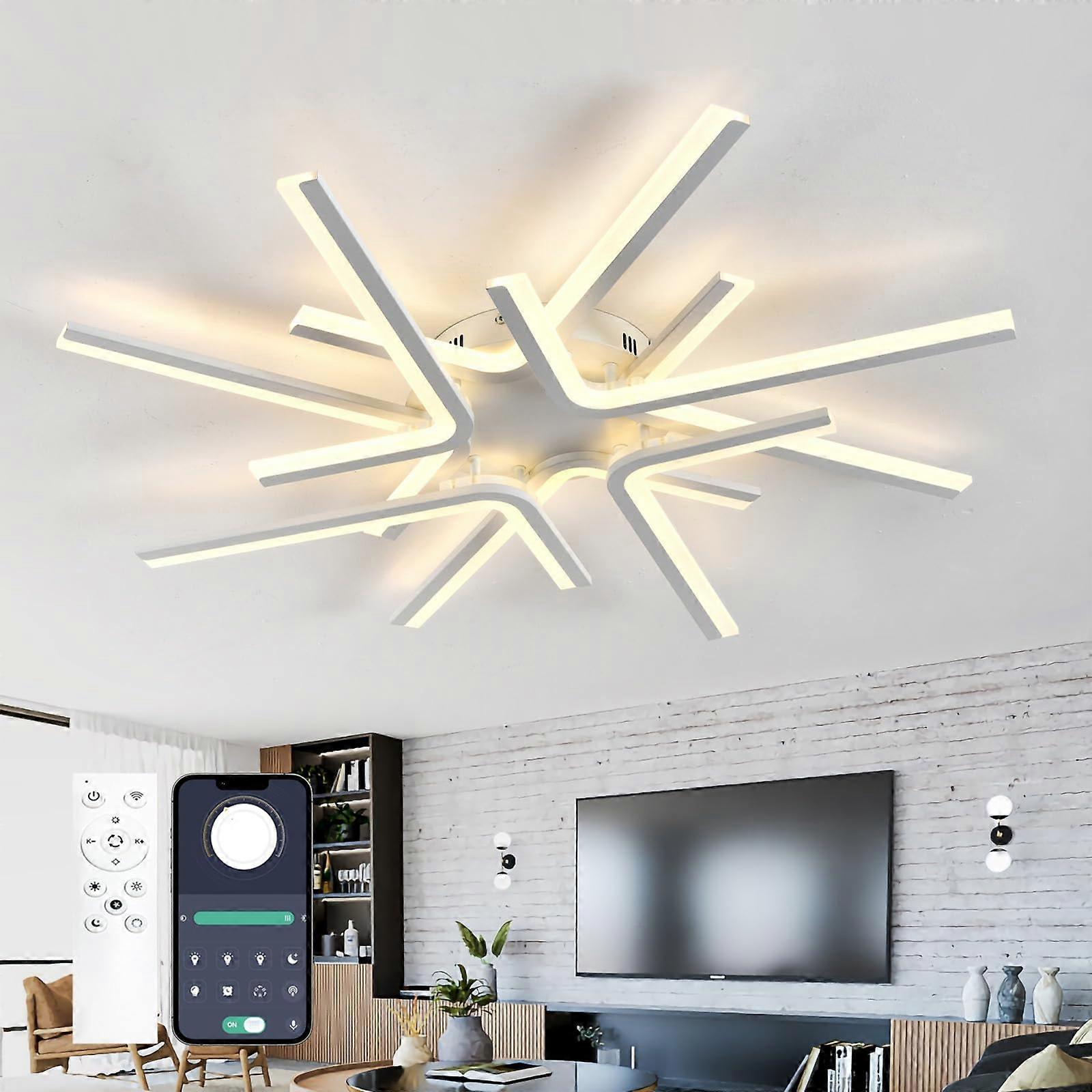 Dimmable Ceiling Lights With App And Remote  Memory Function, LED Ceiling Lamp For Bedroom/Living Room White