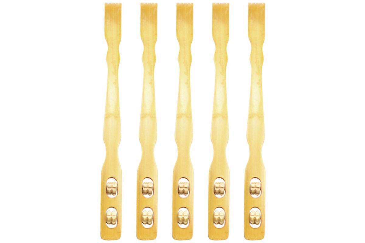 5 Pack Bamboo Back Scratcher Dual Roller Massage Itch Reliever
