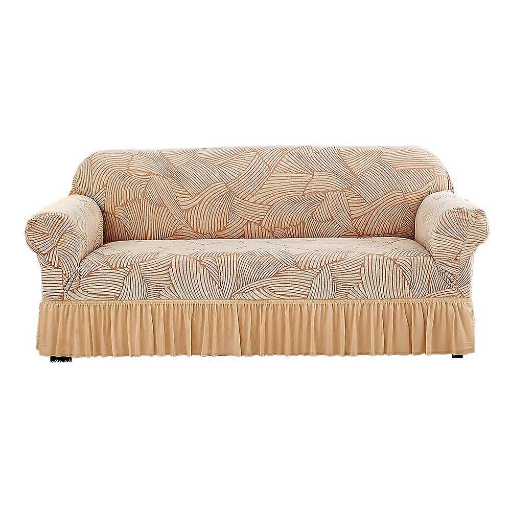 Soft Couch Cover with Skirt Ruffled Stretch Sofa Cover
