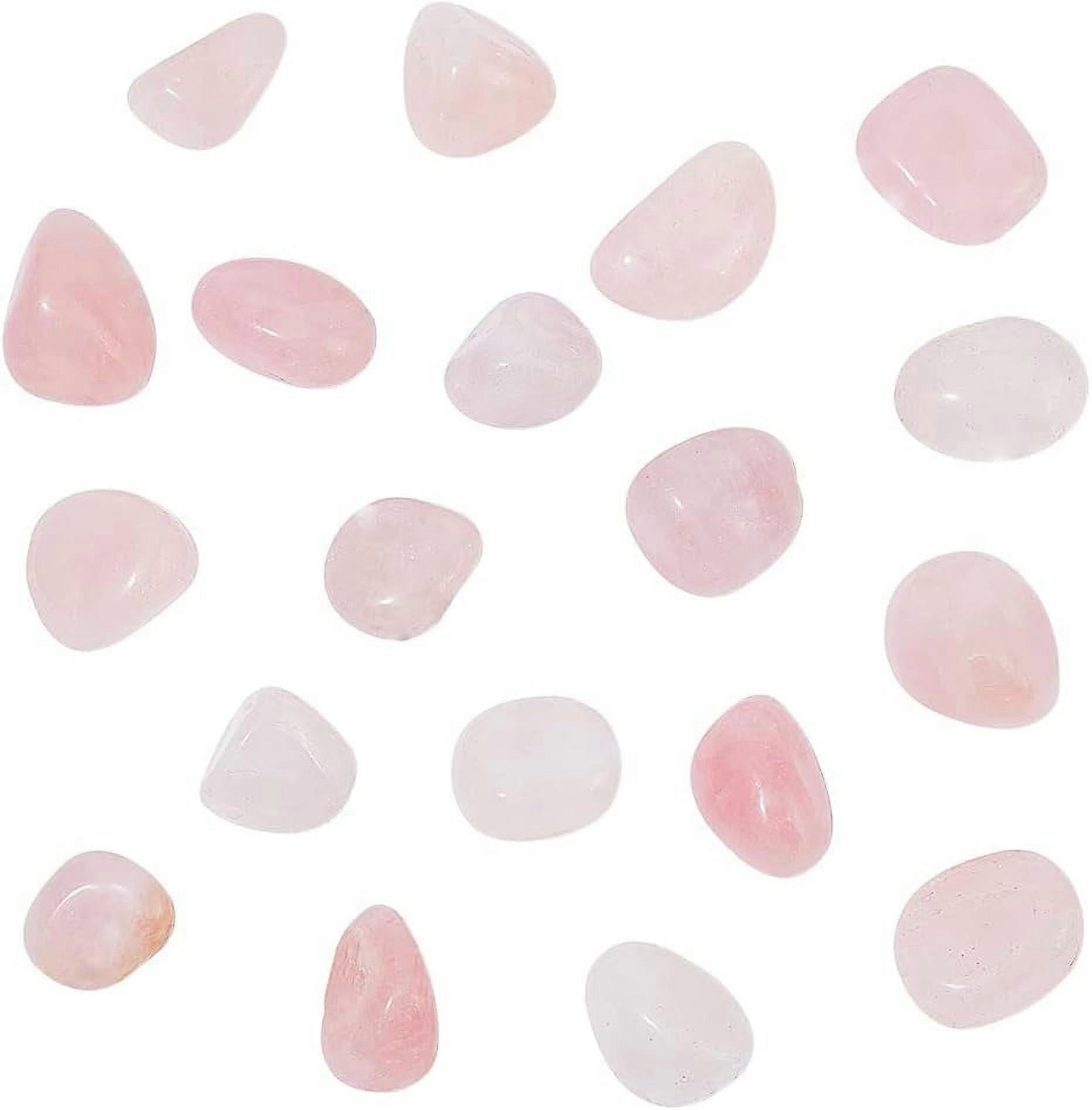 120g Tumbled Rose Quartz Stones, Natural Nuggets for Wire Wrapping, Vase Filler, Decoration – No Hole, Bulk Crystals