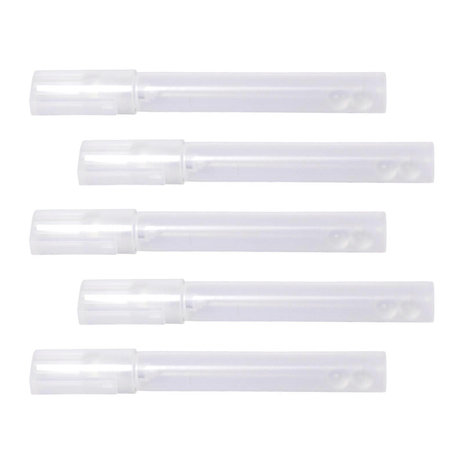 5Pcs 4.5MM Round Tip Clear Empty Marker Refillable Empty Acrylic Paint Pen For Acrylic Painting Sketching Illustrations Multicolor