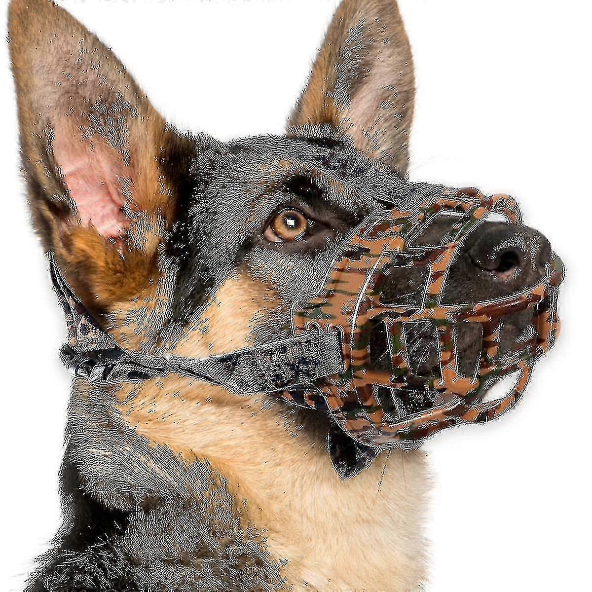 Dog muzzle for biting prevention with drinking panting