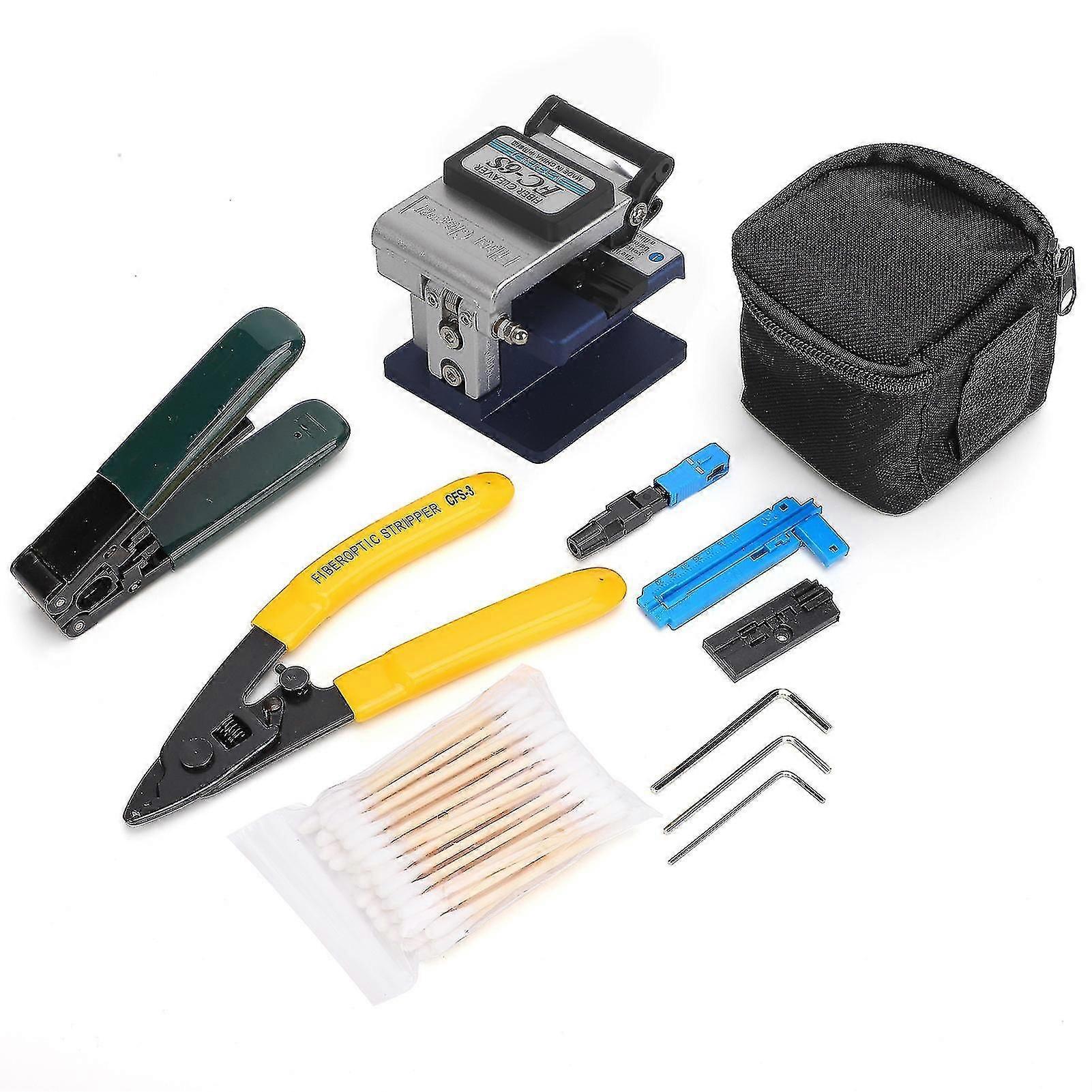 Ftth Splicing Splice Fiber Optic Stripping Tool Kit Set With Fiber Cleaver Fc-6s Hk
