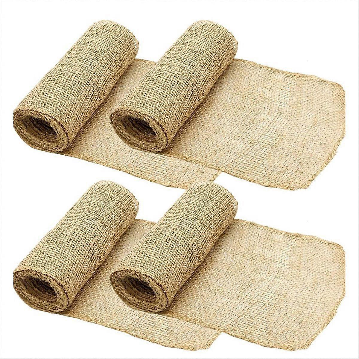 6 Rolls Natural Burlap Tree Wrap, Tree Trunk Protector 20x450cm