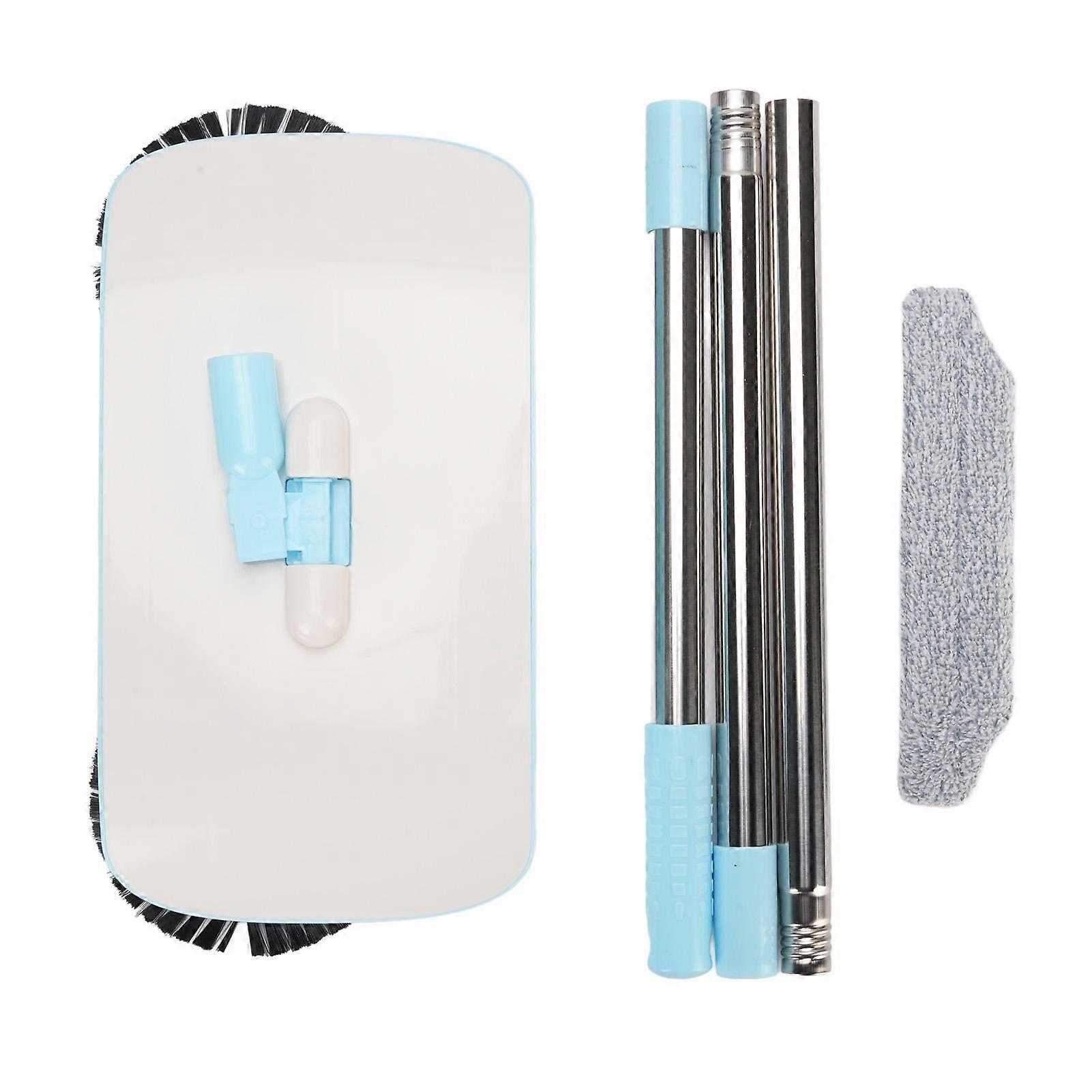 2 in 1 Hand Push Floor Sweeper Stainless Steel 180 Degree Rotating Hard Floor Mopping Sweeper