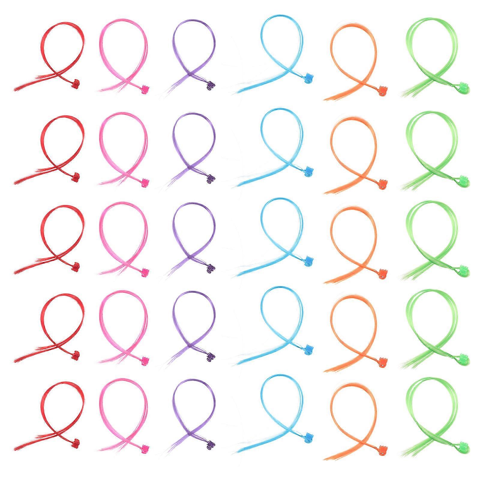 Durable Braided Hair Extensions for Everyday 48Pcs Multi