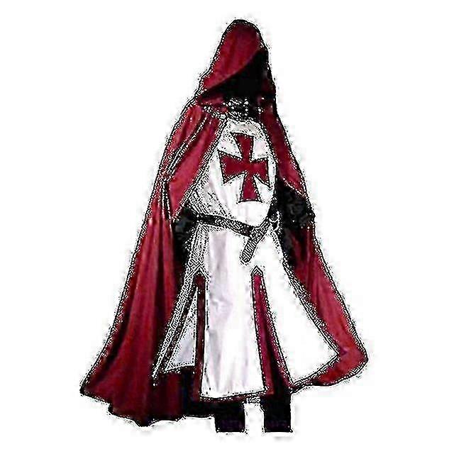 Men's Medieval Knight Crusader Templar Costume Ensemble