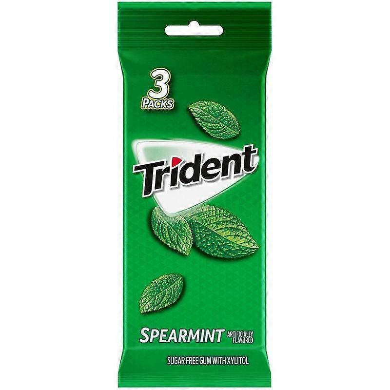 Balíček žvýkaček Trident Spearmint, bez cukru, 3 ks