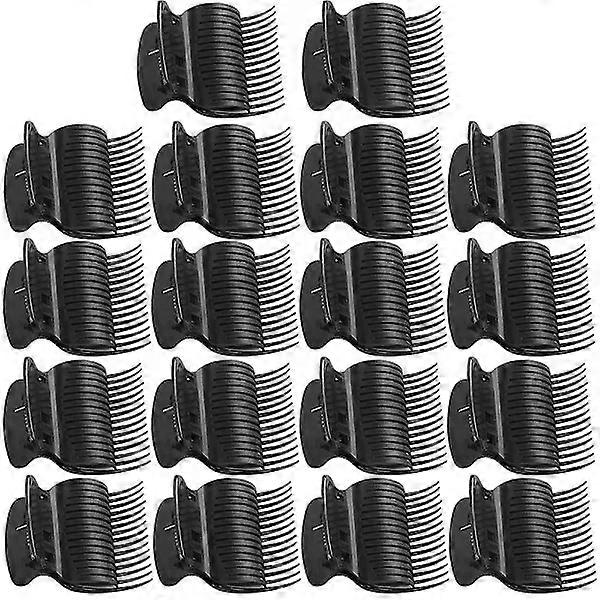 18 pcs plastic hot roller clamps (black) YC
