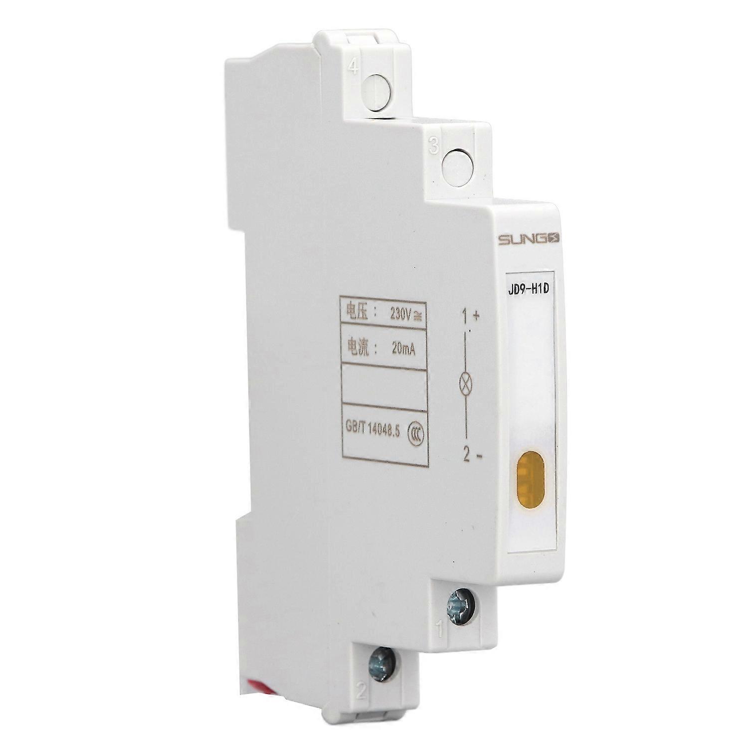 Din Rail Indicator Light LED AC DC 230V Modular Mount JD9‑H1D for Telecommunications Electrical Line