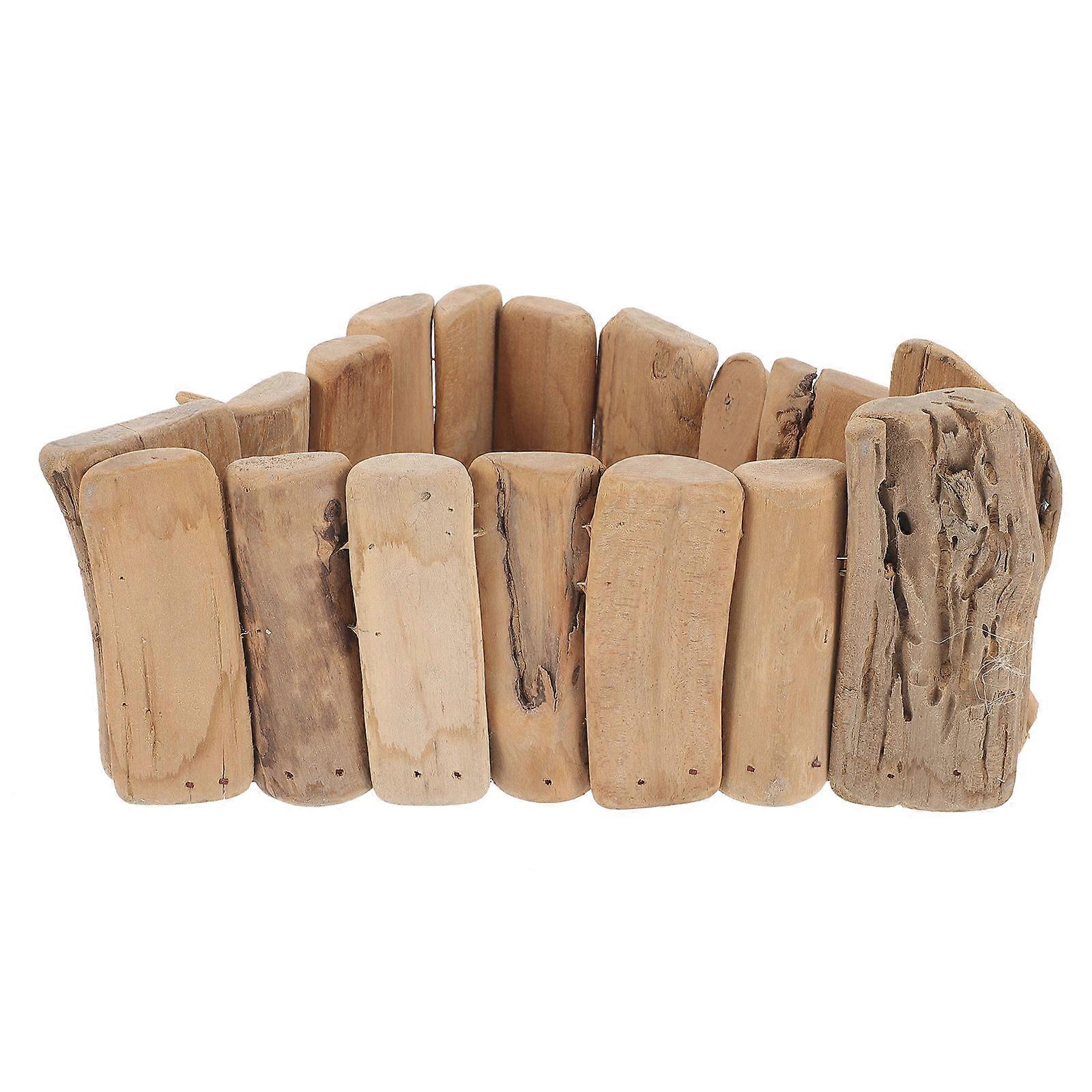 Wooden Planter Rustic Planter for Home Durable Multi Functional Display Beige