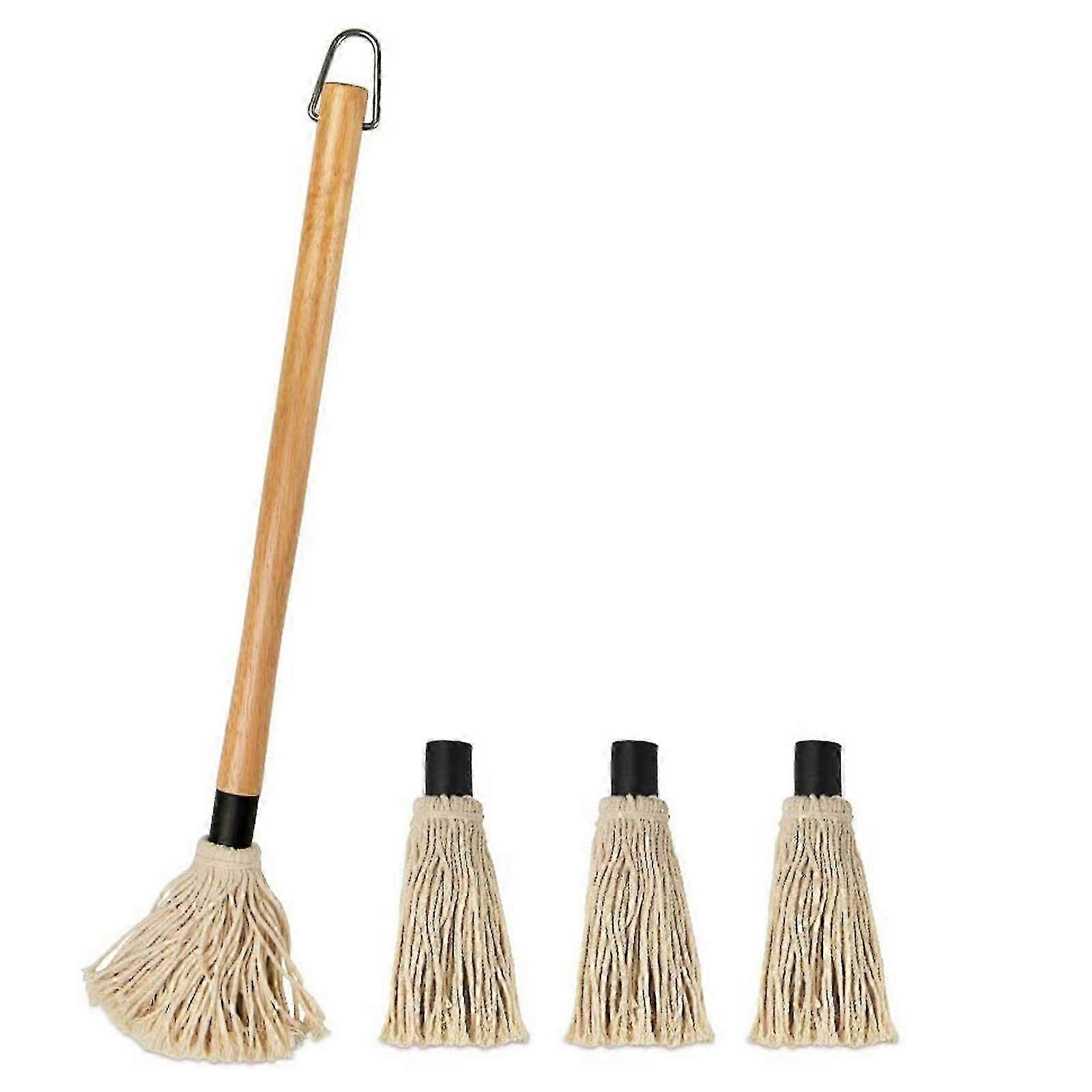 Esfregões para Churrasco 18 Polegadas Grelha Escova de Alinhavo Cabo Longo de Madeira Com f74