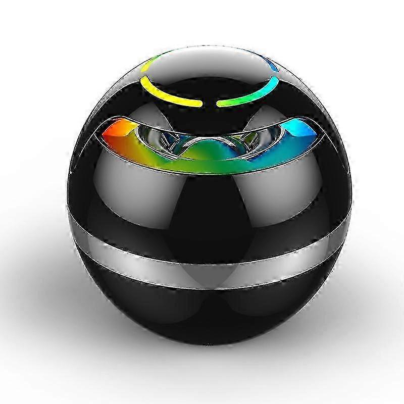 GS009 Bluetooth 4.2 Round Ball Small Speaker With Colorful Light Support TF Card / FM