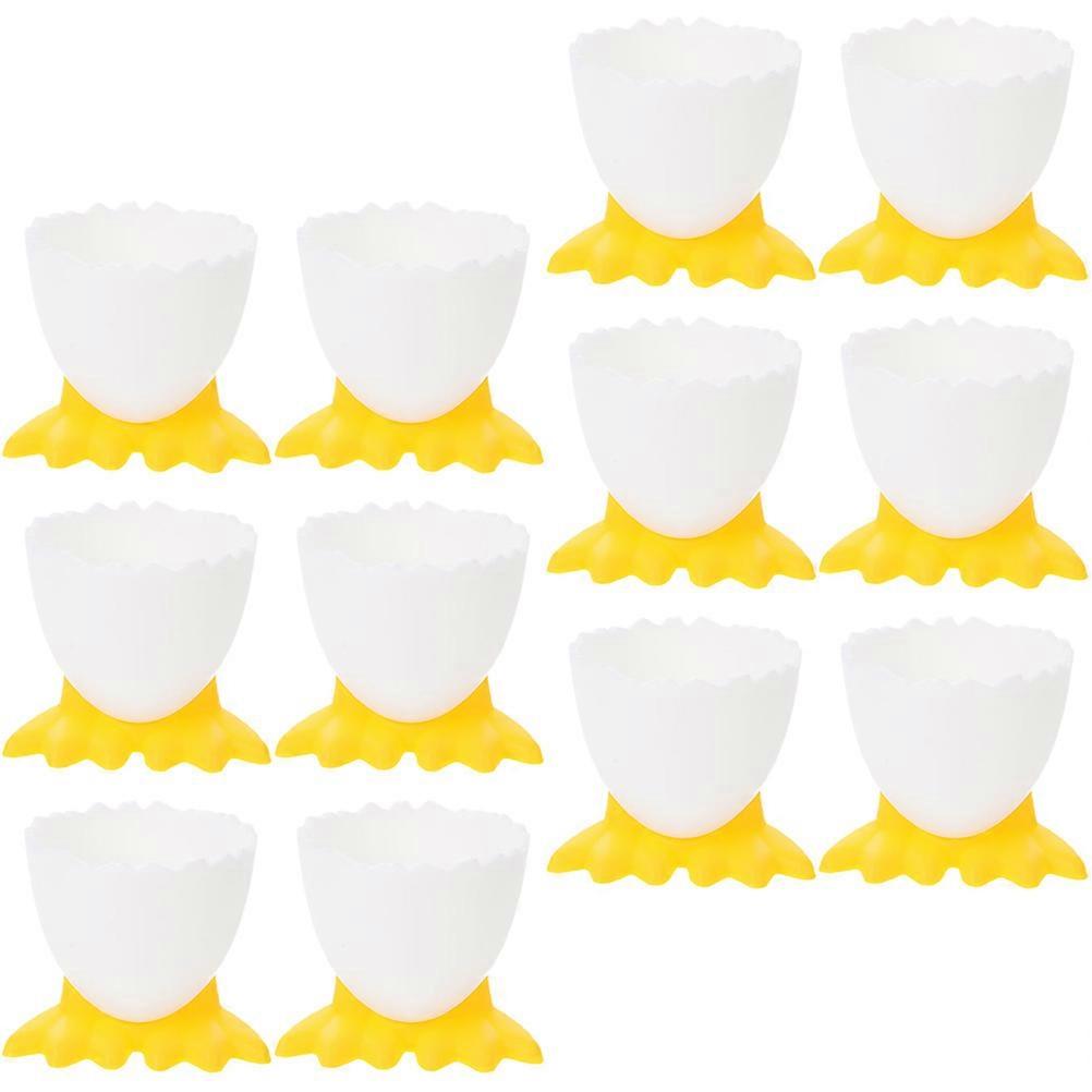 12 pcs Egg Cups Cartoon Egg Holders Soft Boiled Eggs Cups for Breakfast