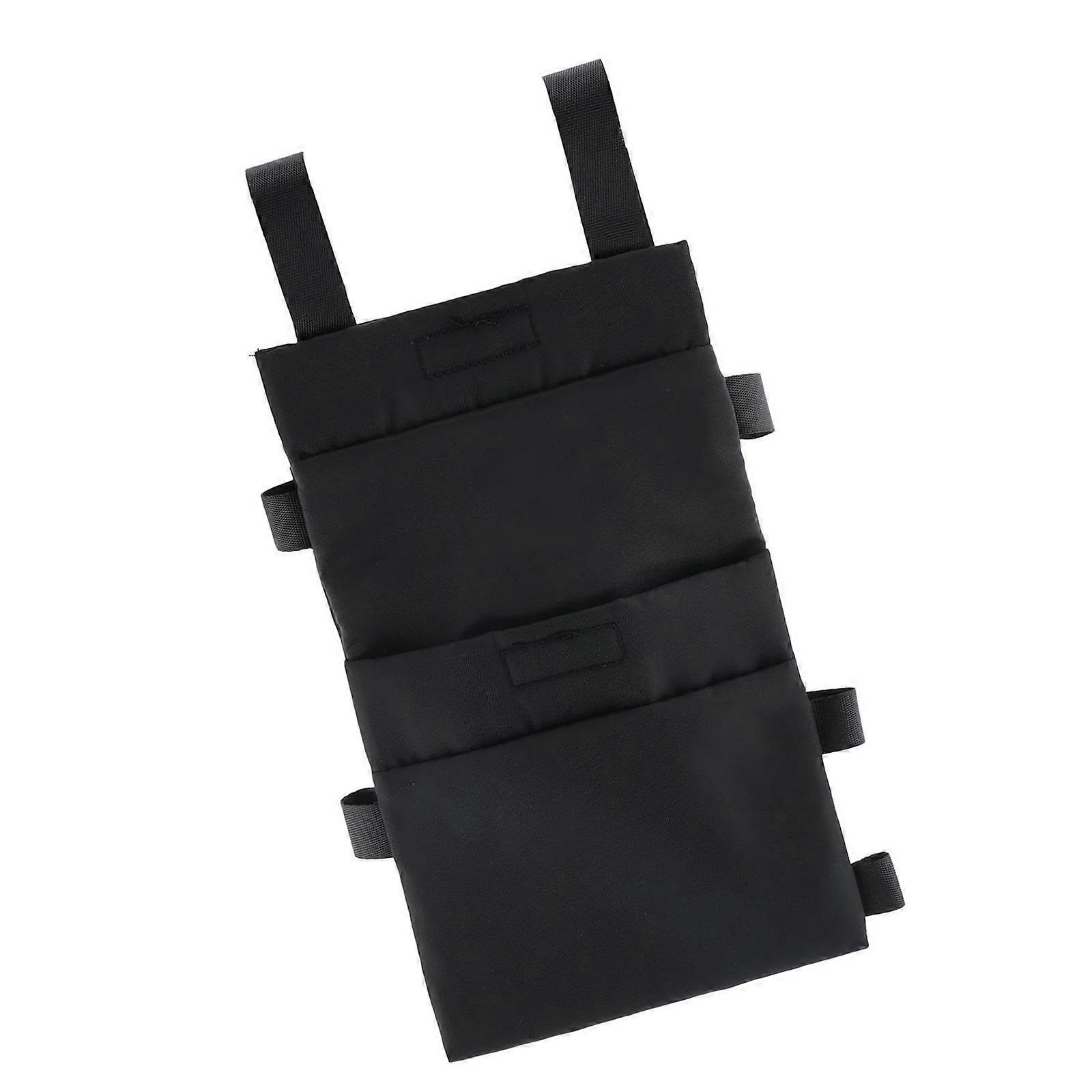 Compact Cane Attachments Bag Water Resistant Fabric Two Layer Organization Cane Storage Pouch For Food Keys Devices  Black