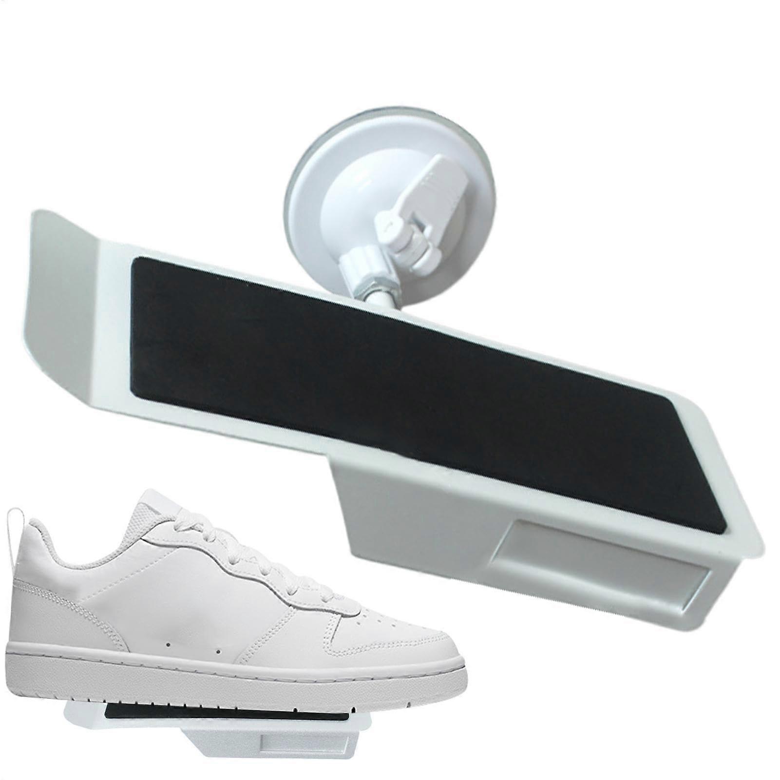 Wall Mounted Shoe Rack with Floating Display Stand and Suction Cup for Sneakers and Bathroom Storage