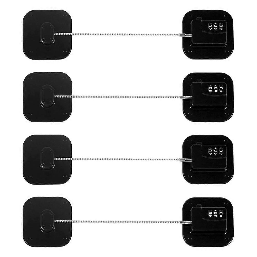 Refrigerator Lock, Combination Lock for Refrigerator Cabinets, 4 Pack