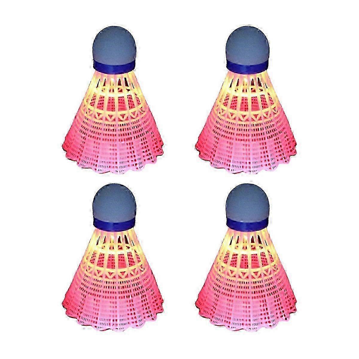 Light-Up Shuttlecocks Badminton Set Pink