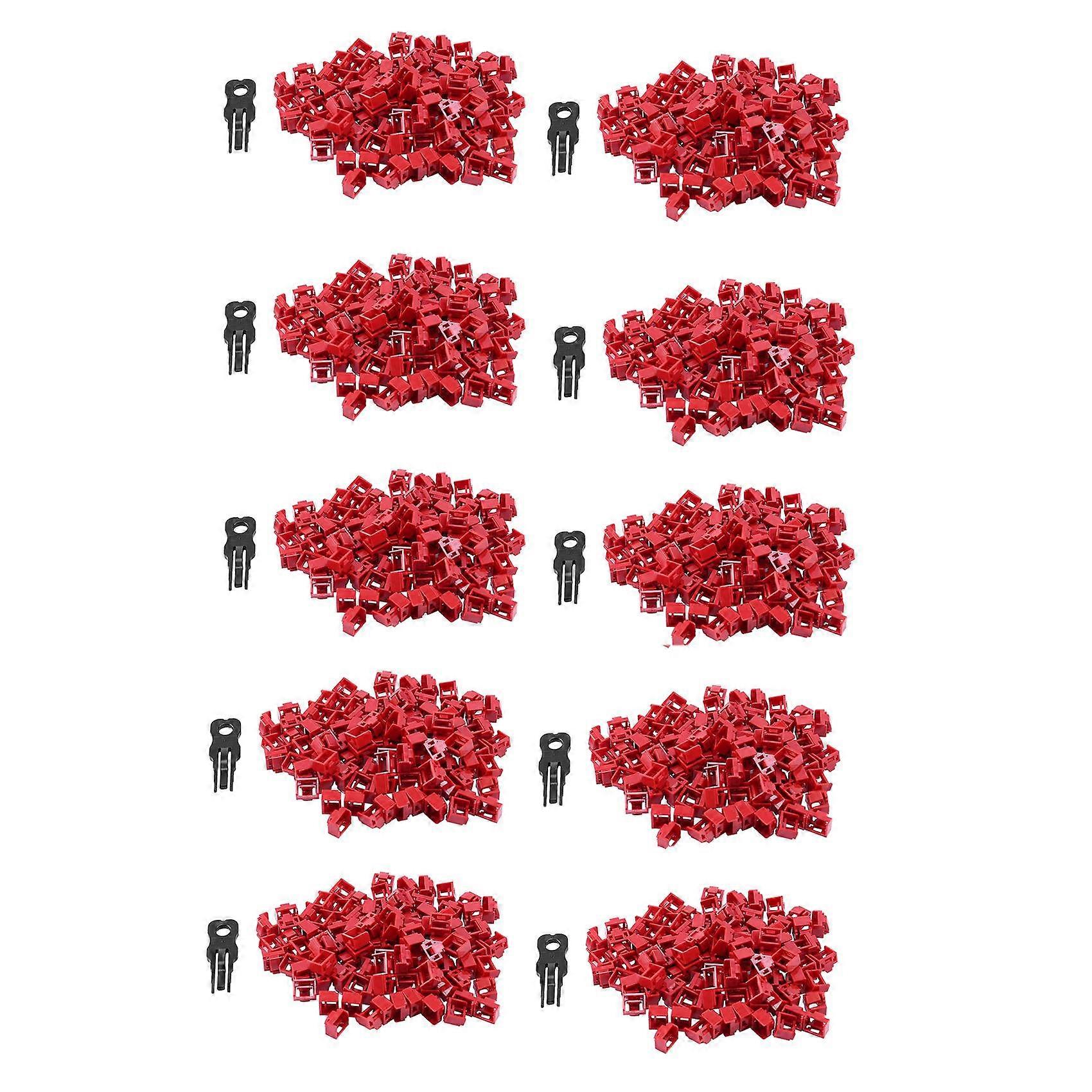1000Pcs Red RJ45 Port Ethernet LAN Hub Anti Dust Cover Plug Cap Blockout Protector with Proprietary 