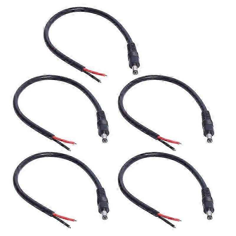 5xDC5521 Power Pigtail Cable Short Connector Bare Wire for Mobile Hard Disk Box