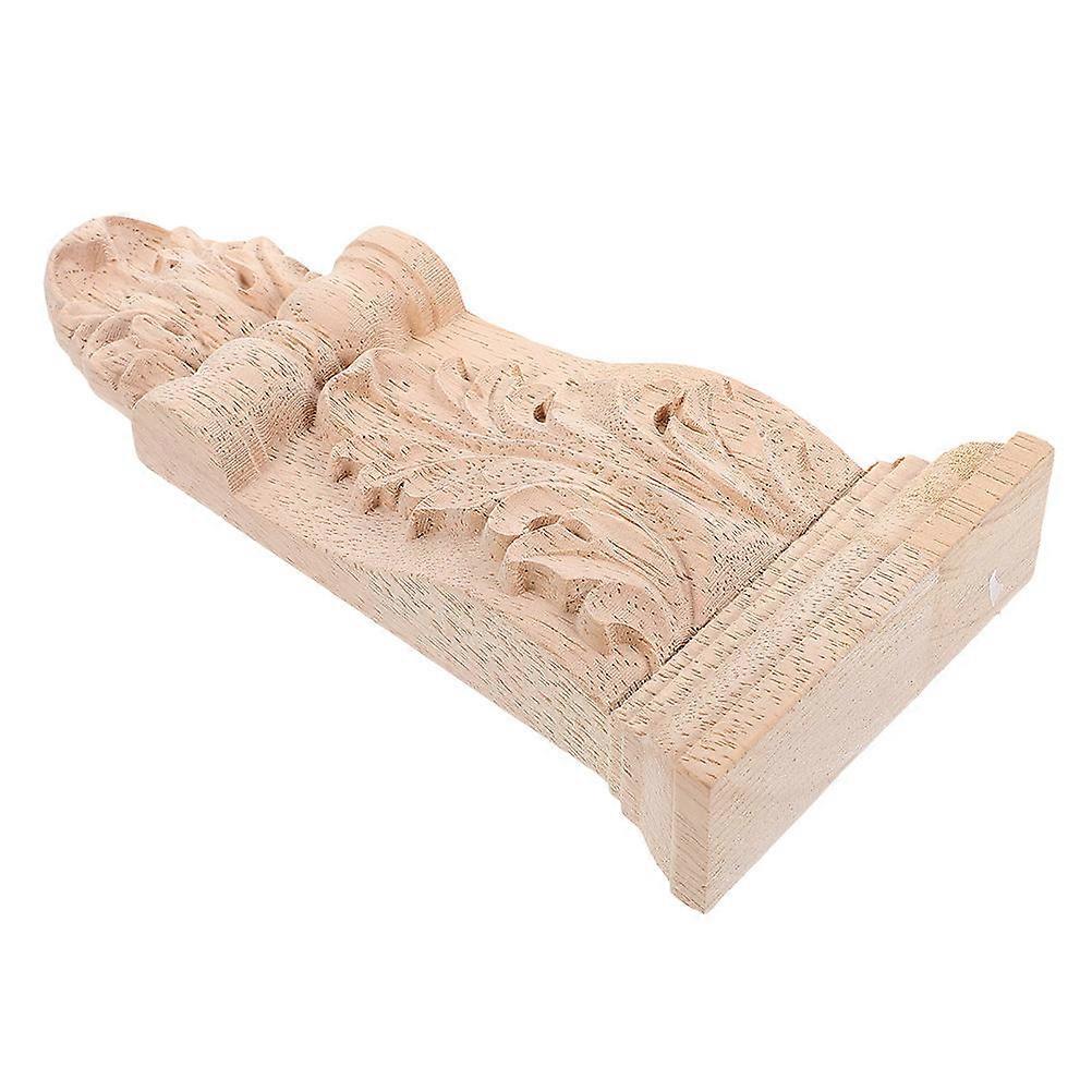 Wood Corbels for Architectural Renovation 2Pcs Khaki Solid Wood Decorative Brackets