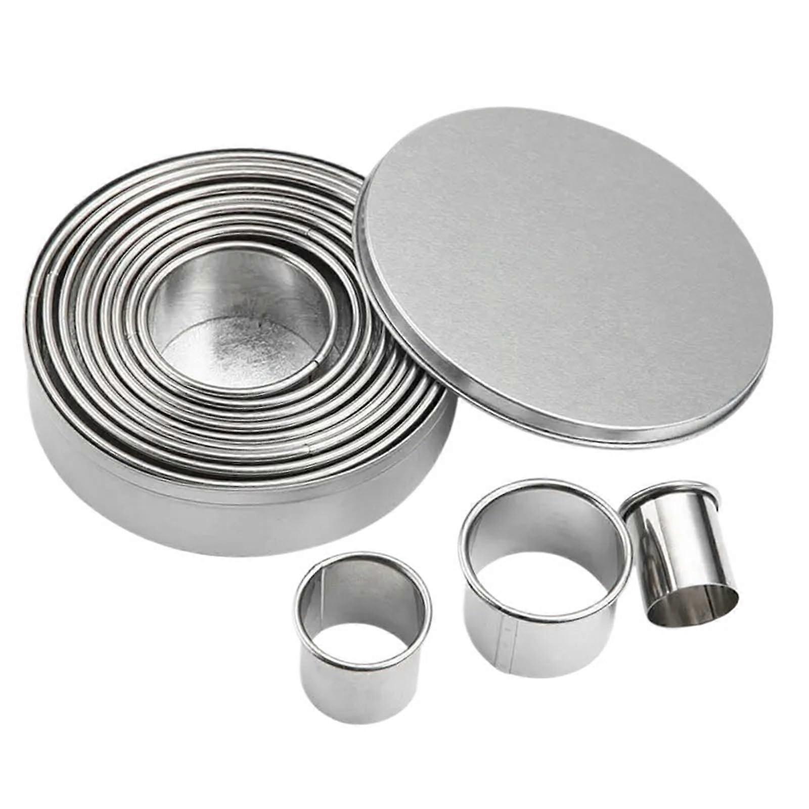 Cookie Cutter Set Stainless Steel Round Biscuit and Donut Rings MultiSize Baking Tools