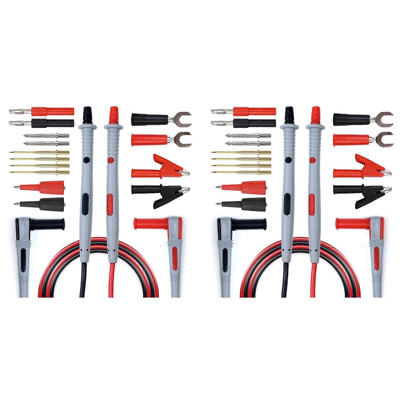 4x P1503B Multimeter Test Leads Kit,Digital Multimeter Leads with Alligator Clips Replaceable Multimeter Probes Tips Set
