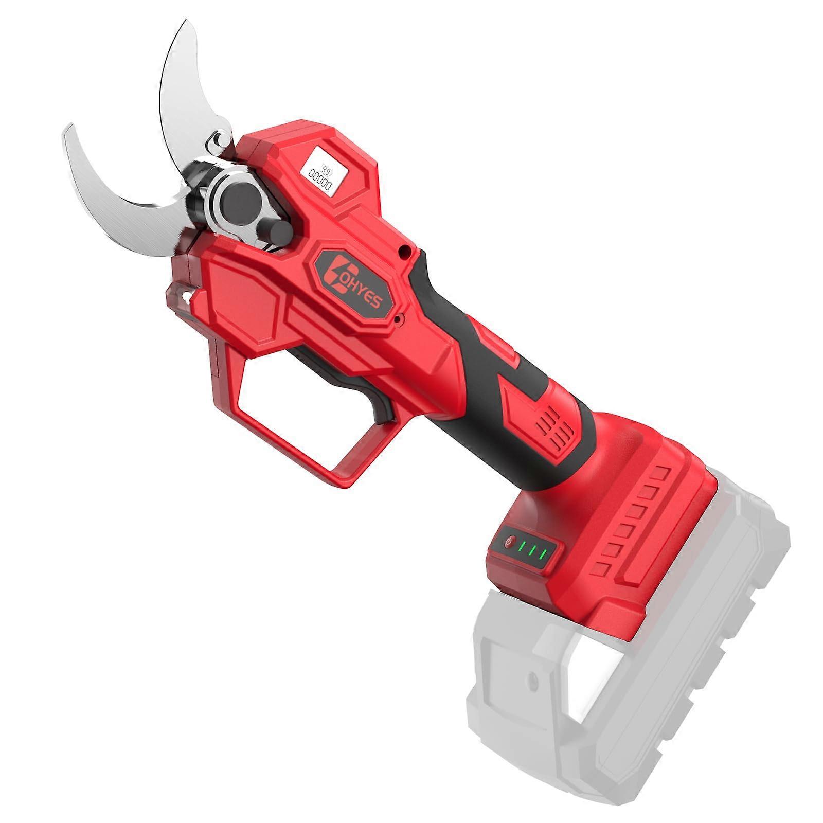 Electric Pruning Shears 1.5IN Cutting Diameter Cordless Tree Pruner 18V Battery LCD Brushless Motor for Gardening