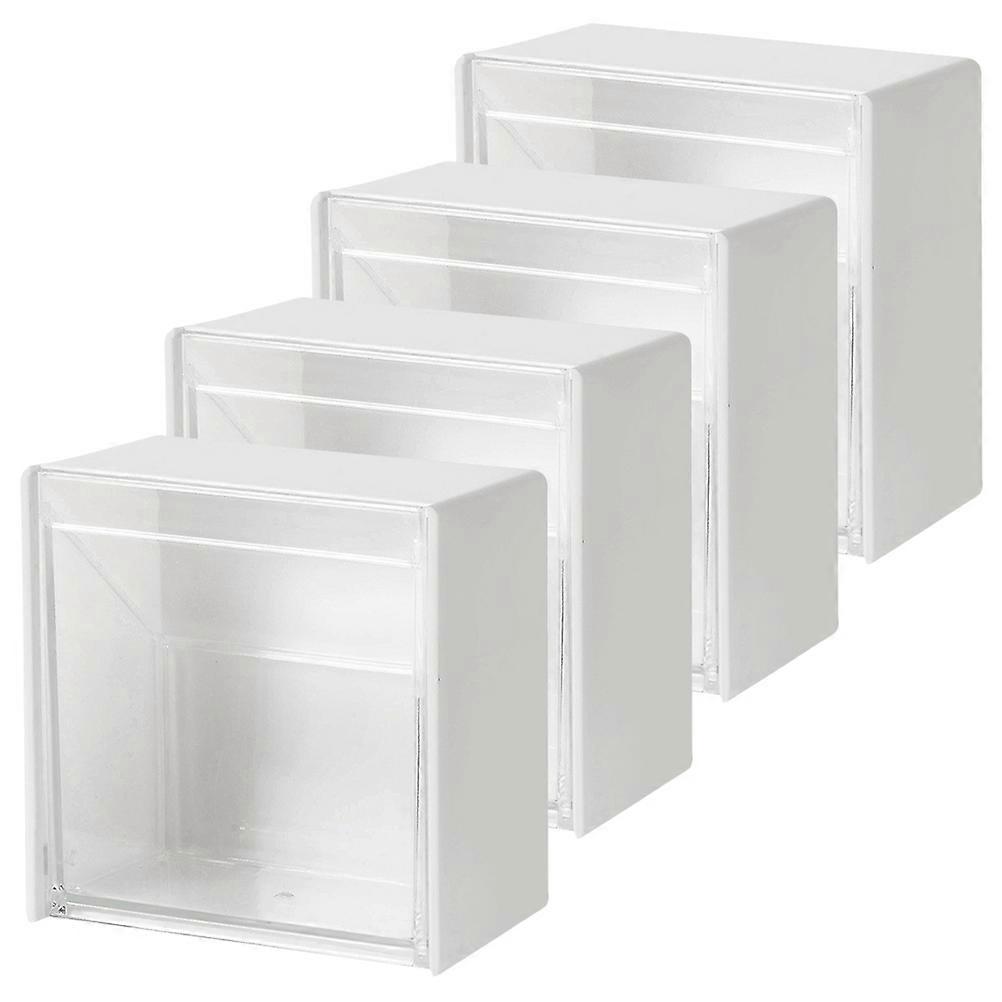 4Pcs Wall Organizers Multi-functional Storage Boxes Cotton Swab Storage Boxes